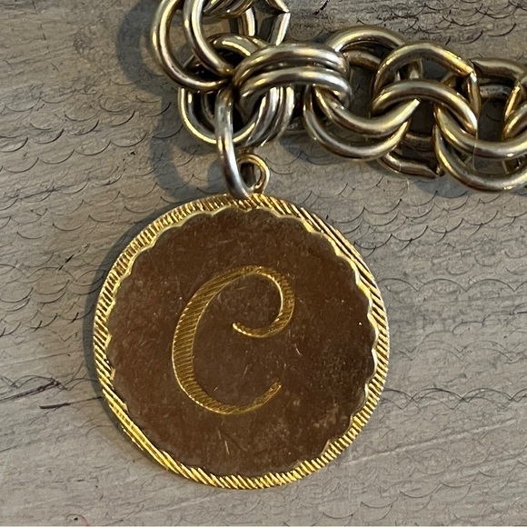Gold Chain Link “C” Initial Bracelet From Houston NutCracker Market - Picture 2 of 4